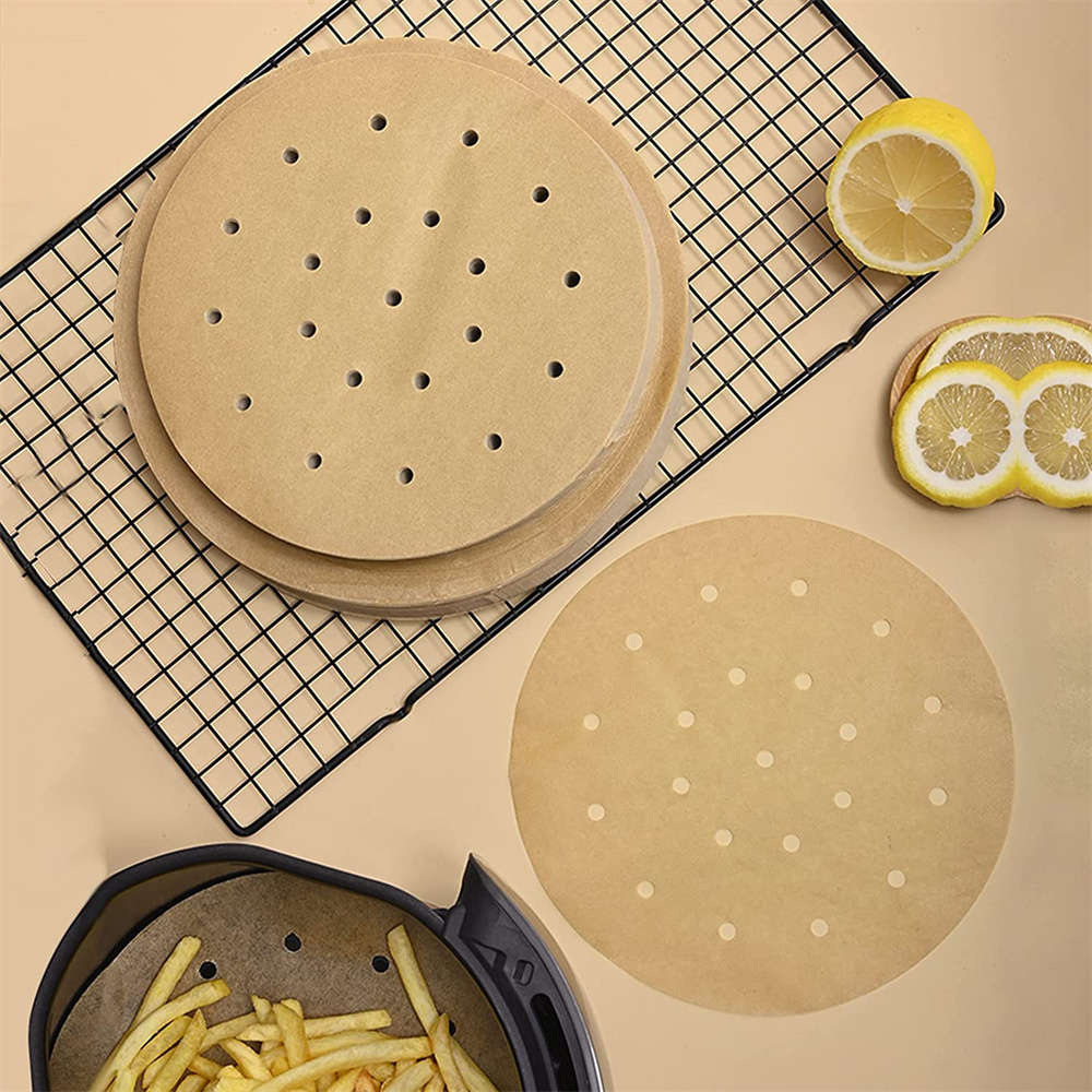 Food Grade Custom Air Fryer Perforated Parchment Paper Liners Non-Stick  Baking Parchment Paper - China Air Fryer Paper and Air Fryer Paper Round  price