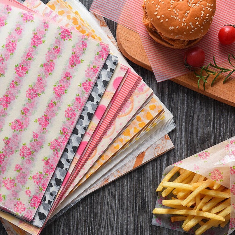 Wax Burger Wrapping Paper