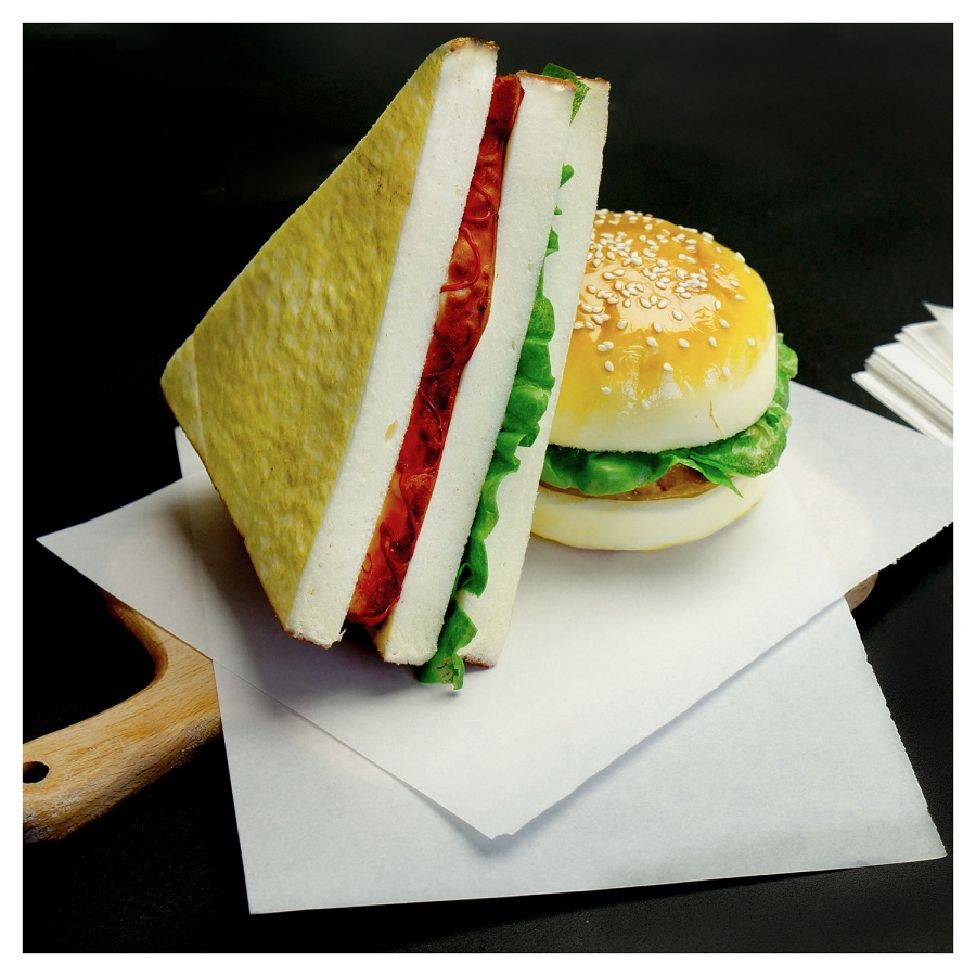 White Burger Wrapping Paper